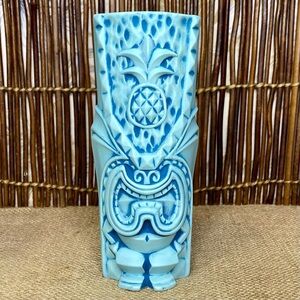 Tiki Farm The Pineapple King Tiki Mug Tiki God Lono Blue Limited Edition Tank